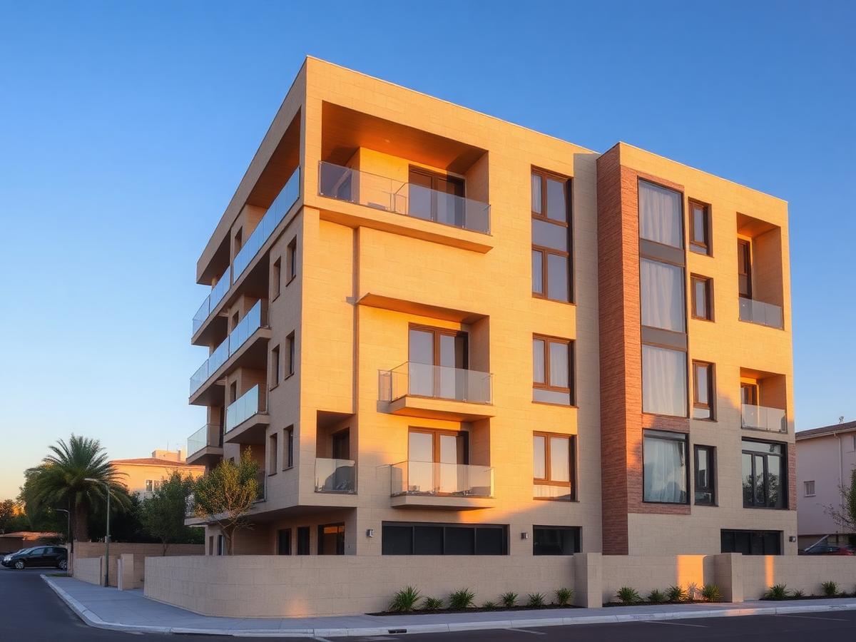 Modern accommodation building in Cyprus